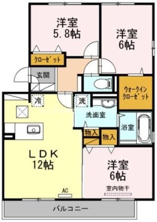 シャルム　B棟の物件間取画像